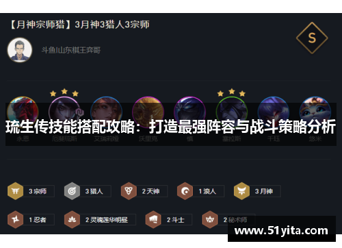琉生传技能搭配攻略：打造最强阵容与战斗策略分析